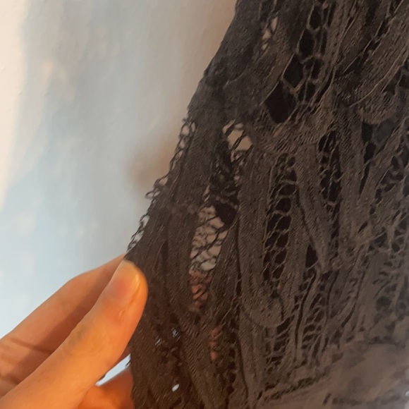 Elegant Boho Black Crochet Halter Maxi - Picture 4 of 7